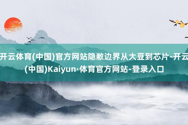 开云体育(中国)官方网站隐敝边界从大豆到芯片-开云(中国)Kaiyun·体育官方网站-登录入口