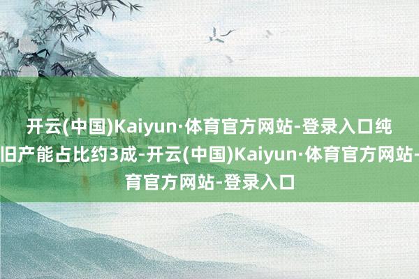 开云(中国)Kaiyun·体育官方网站-登录入口　　纯碱行业老旧产能占比约3成-开云(中国)Kaiyun·体育官方网站-登录入口